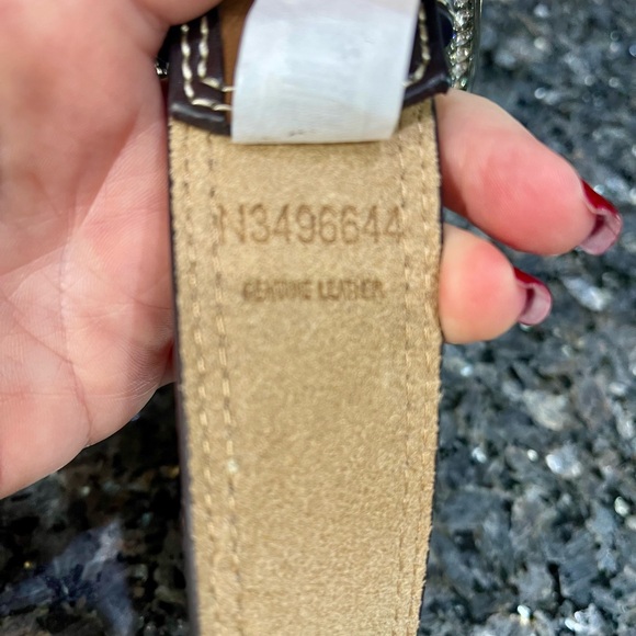 Nocona Brown Western Belt with Ornate Silver Studded Buckle XL NWT - Picture 7 of 8